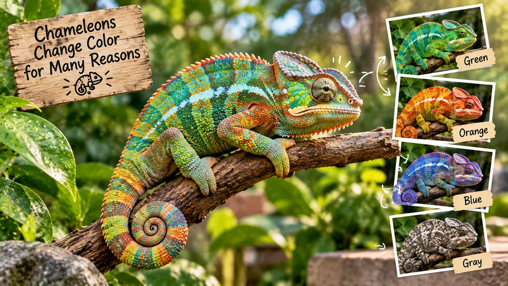 Chameleon Puns About Color and Change